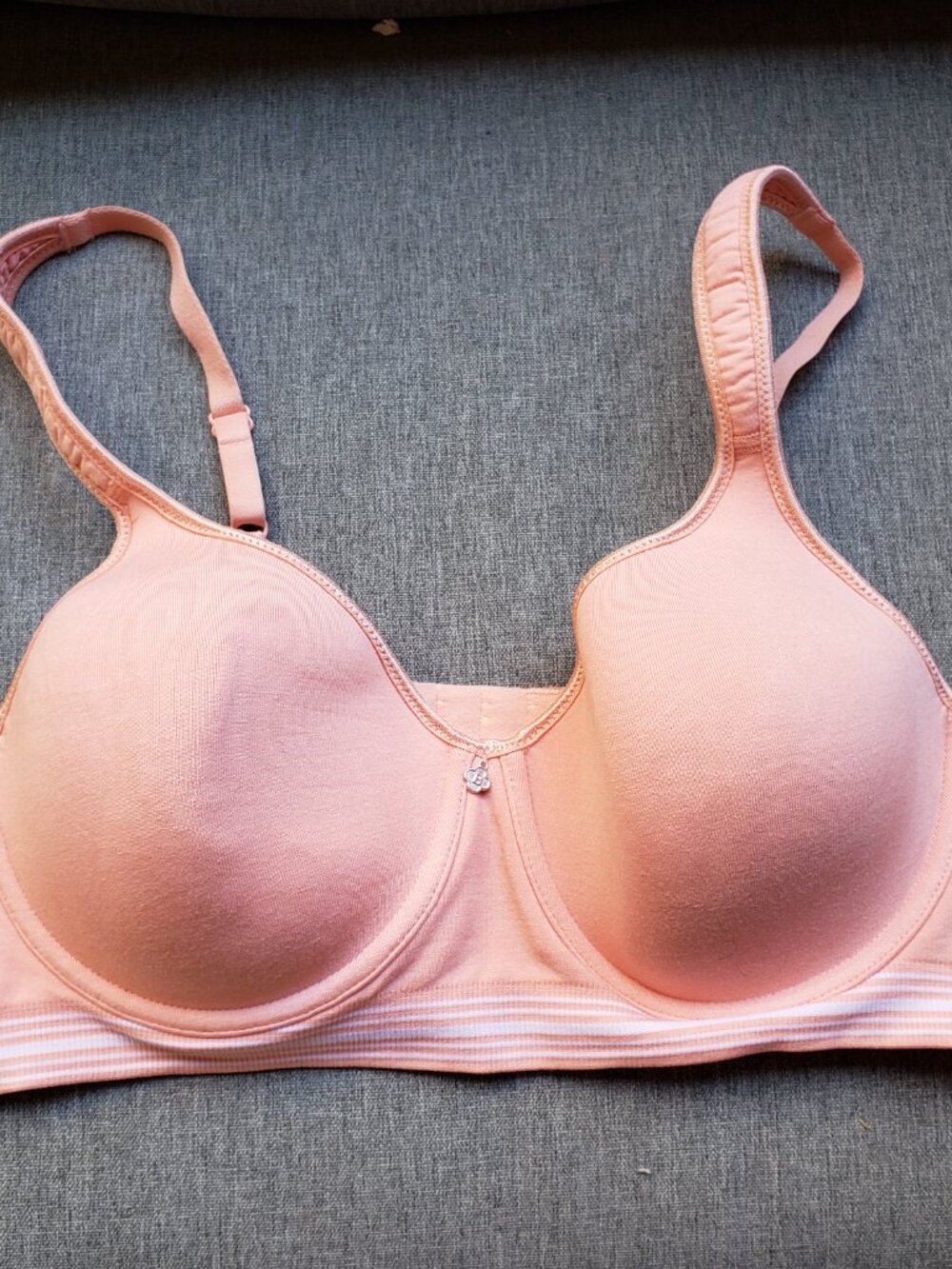 EUC BREEZIES intimates tangy orange wire-free soft comfy support cup (38B)